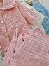 Tweed Crop Top with Mini Skirts Sets